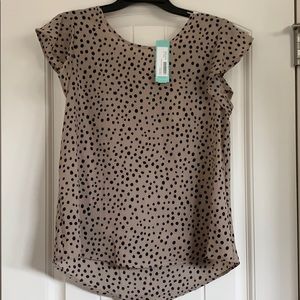 Papermoon dotted print shirt NWT sz M